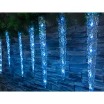 Fényfüggöny, MagicHome Vianoce, Jégcsap, 2,7 m, jégkék, 65 LED, 8 funkciós, IP44, kültéri, 230 V, 50 Hz, átlátszó kábel, 10 jégcsappal