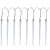 Fényfüggöny, MagicHome Vianoce Icicle, 288 LED, 350 cm, hidegfehér, 8 jégcsappal, vízesés hatás, 230 V, 50 Hz, kültéri, átlátszó kábel