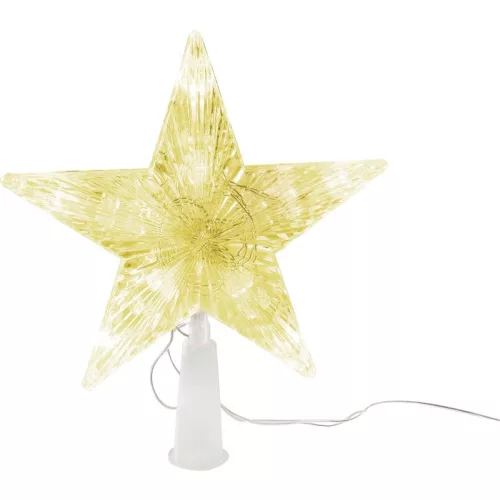 Csillag MagicHome Karácsony, 10x LED, arany, 2xAA