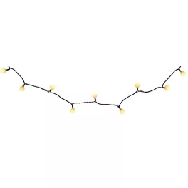  LED fényfüzér, MagicHome Vianoce Cherry Balls, 100 LED, 9,9 m, melegfehér, IP44, 8 funkciós, kültéri, zöld kábel