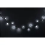 LED fényfüzér, MagicHome Vianoce Cherry Balls, 100 db LED, 9,9 m, hidegfehér, IP44, 8 funkciós, kültéri, zöld kábel