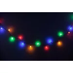LED fényfüzér, MagicHome Vianoce Cherry Balls, 100 db LED, 9,9 m, többszínű, IP44, 8 funkció, kültéri, zöld kábel