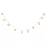 Füzér MagicHome Cotton Balls White, 10x meleg fehér LED, PE/pamut, 2xAA, folyamatos világítás, világ
