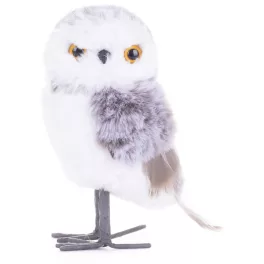 Bagoly MagicHome Karácsony, lila, 13 cm