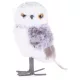 Bagoly MagicHome Karácsony, lila, 13 cm