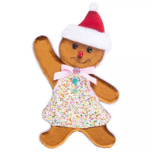 Dekoráció MagicHome Karácsony, Candy Line mézeskalács emberke, 19x3x32 cm