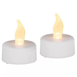   Gyertyák MagicHome Karácsonyi, LED mécses, szett 2 db, fehér, sírra, mozgó láng