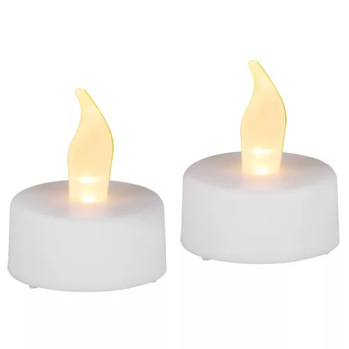 Gyertyák MagicHome Karácsonyi, LED mécses, szett 2 db, fehér, sírra, mozgó láng