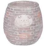 Kerámia virágcserép, MagicHome, barna, mozaikkal díszített, átmérő: 25 cm, magasság: 25 cm, kerek