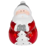 Dekoráció MagicHome Karácsony, Mikulás, LED, terrakotta, 8,5x8,2x12,5 cm