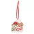 Dekoráció MagicHome Karácsony, házikó hóemberrel, LED, terrakotta, függő, 5,8x5x7 cm