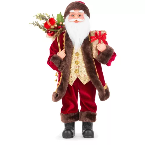MagicHome karácsonyi dekoráció, Mikulás ajándékokkal, 60 cm