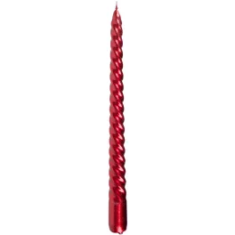   Gyertya MagicHome, karácsonyi, 25 cm, csomag 2 db, piros, spirális, csavart