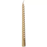 Gyertya MagicHome, karácsonyi, 25 cm, csomag 2 db, arany, spirális, csavart