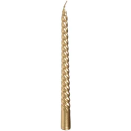   Gyertya MagicHome, karácsonyi, 25 cm, csomag 2 db, arany, spirális, csavart