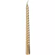 Gyertya MagicHome, karácsonyi, 25 cm, csomag 2 db, arany, spirális, csavart
