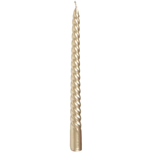 Gyertya MagicHome, karácsonyi, 25 cm, csomag 2 db, pezsgő, spirális, csavart
