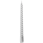 Gyertya MagicHome, karácsonyi, 25 cm, csomag 2 db, ezüst, spirális, csavart