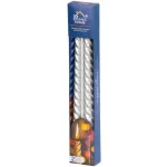 Gyertya MagicHome, karácsonyi, 25 cm, csomag 2 db, ezüst, spirális, csavart