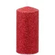 Gyertya MagicHome Karácsonyi, 5,5x12 cm, henger alakú, piros, csillámos