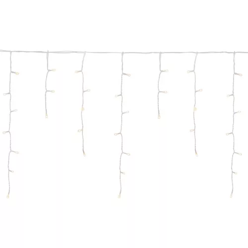 Fényfüggöny, MagicHome Vianoce Icicle Multi Connect, Jégcsap, 10 m, 400 LED, melegfehér, IP44, kültéri, egyszerű világítás