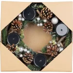 Koszorú MagicHome, karácsonyi, adventi, természetes, 30 cm