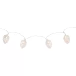 Füzér MagicHome Karácsonyi Fenyő, 10x meleg fehér LED, tobozokkal, 2xAA, folyamatos világítás, világ