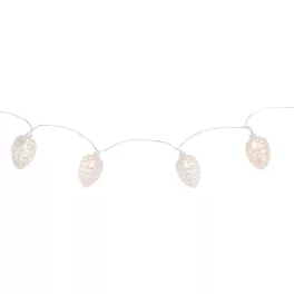   Füzér MagicHome Karácsonyi Fenyő, 10x meleg fehér LED, tobozokkal, 2xAA, folyamatos világítás, világ