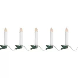   Gyertya MagicHome, karácsonyi, csipesszel, lánc, 10x LED, 2xAA, 10 db, időzítő, 1,5x9 cm