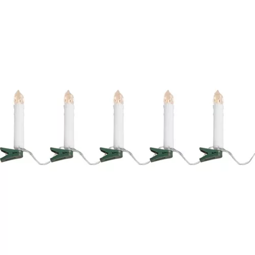 Gyertya MagicHome, karácsonyi, csipesszel, lánc, 10x LED, 2xAA, 10 db, időzítő, 1,5x9 cm