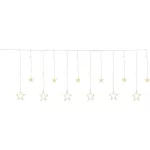 Fényfüggöny, MagicHome Vianoce H-2, 138 db LED, 220 x 90 cm, melegfehér, csillagokkal, kültéri, IP44, 8 fénymód, 230 V