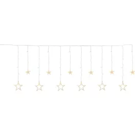   Fényfüggöny, MagicHome Vianoce H-2, 138 db LED, 220 x 90 cm, melegfehér, csillagokkal, kültéri, IP44, 8 fénymód, 230 V