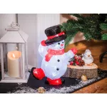 Karácsonyi dekoráció, MagicHome, Hóember, 22 x 14 x 30 cm, hidegfehér, 30 LED, IP44, akril, 230 V adapteres, 5 m kábel