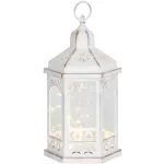 Karácsonyi lámpa, MagicHome Vianoce, Morocco, 18 x 15 x 32 cm, melegfehér, 30 db LED, elemes (3x AAA), műanyag, időzítő, beltéri, IP20