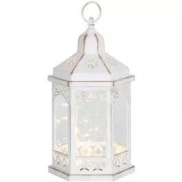   Karácsonyi lámpa, MagicHome Vianoce, Morocco, 18 x 15 x 32 cm, melegfehér, 30 db LED, elemes (3x AAA), műanyag, időzítő, beltéri, IP20