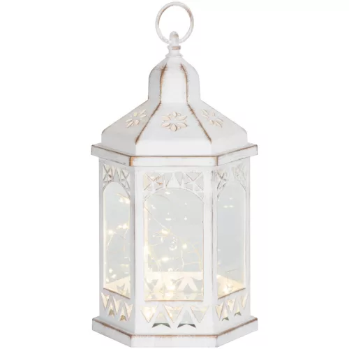 Karácsonyi lámpa, MagicHome Vianoce, Morocco, 18 x 15 x 32 cm, melegfehér, 30 db LED, elemes (3x AAA), műanyag, időzítő, beltéri, IP20
