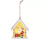 Dekoráció MagicHome Karácsony, Mikulás házikóban, LED, függő, 9x3x10,4 cm