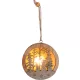 Dekoráció MagicHome Karácsony, hóember gömbben, LED, függő, MDF, 8,5x2x8,5 cm