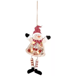   Dekoráció MagicHome Karácsony, hóember, LED, függő, MDF, 12,5x2x23,5 cm