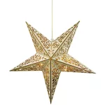 MagicHome Karácsonyi csillag, 10 LED, melegfehér, 3x AA + távirányító, 40 cm
