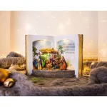 Dekoráció MagicHome Karácsony, Betlehem könyvben, színes, 3 LED, 3xAA, beltéri