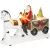 MagicHome karácsonyi dekoráció, Mikulás lóval, 9 LED, kerámia