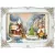 Dísz MagicHome karácsonyi, Karácsonyi kép, LED, 3D, 3xAA, beltéri, 28,5x8,2x21,2 cm