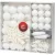 MagicHome karácsonyi gömbök, készlet, 50 db, 4-5 cm, fehér, csillag, füzér, toboz, karácsonyfára