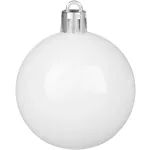 MagicHome karácsonyi gömbök, készlet, 50 db, 4-5 cm, fehér, csillag, füzér, toboz, karácsonyfára