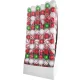 MagicHome karácsonyi gömbök, 14 db, piros-fehér, díszített, karácsonyfára, 8 cm