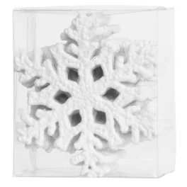   Dísz MagicHome, hópelyhek, fehér, 12 db, 10 cm, karácsonyfára, Karácsonyra