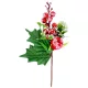 Ág MagicHome Karácsony, bogyókkal és almával, piros, fagyhatás, 22 cm