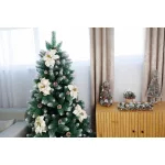 Virág MagicHome, Karácsonyi Mikulásvirág, fehér, szár, 38 cm, virágméret: 24 cm