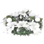 MagicHome karácsonyi koszorú, adventi, fehér, 25 cm